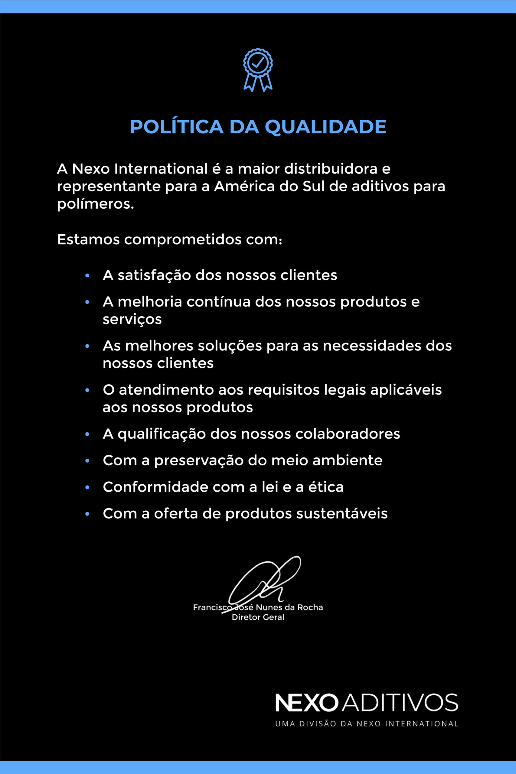Política da Qualidade da Nexo International